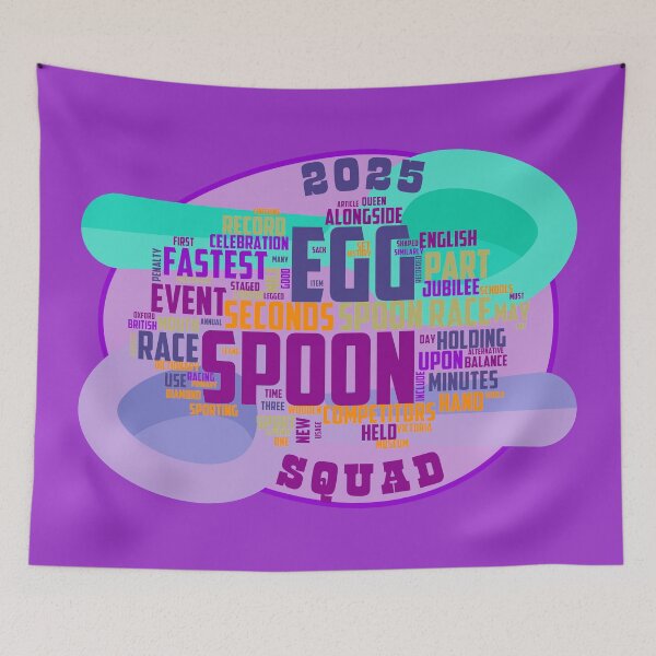 Item preview, Vintage-Inspired Egg and Spoon Race Logo Design designed and sold by bAIryBarn.