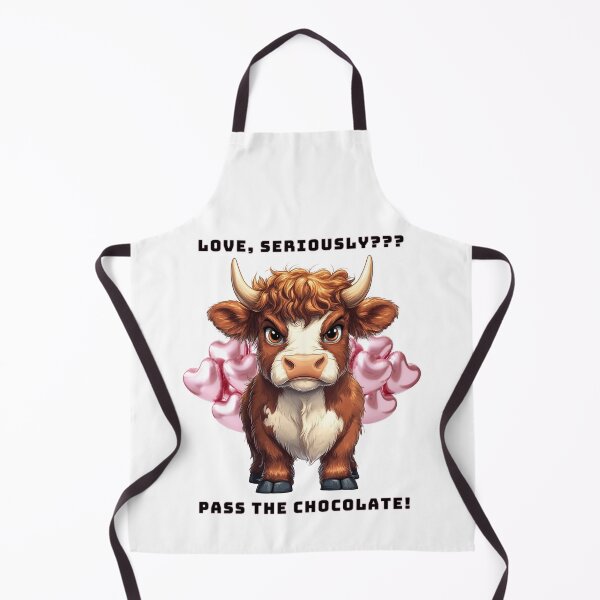 Item preview, Grumpy Highland Cow Valentine's Day  designed and sold by QuirkyChicArts.