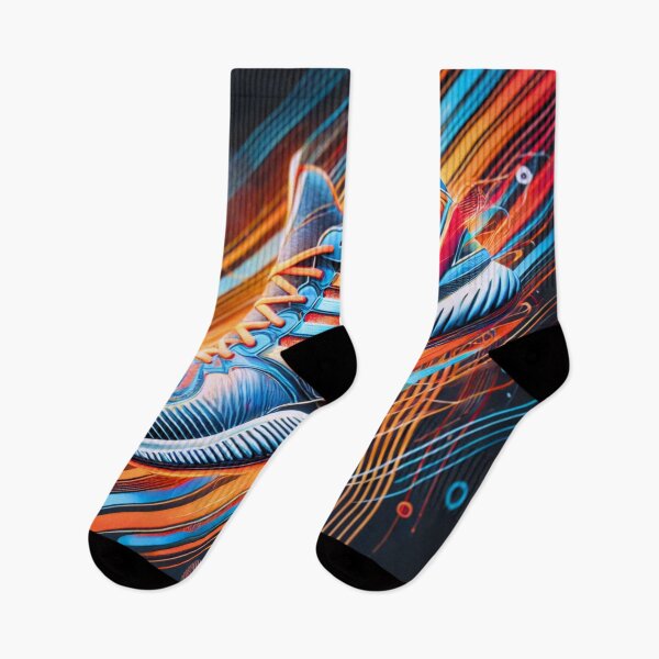 Item preview, Vibrant Sneaker Design-Neon Streetwear Art designed and sold by Adellisa.