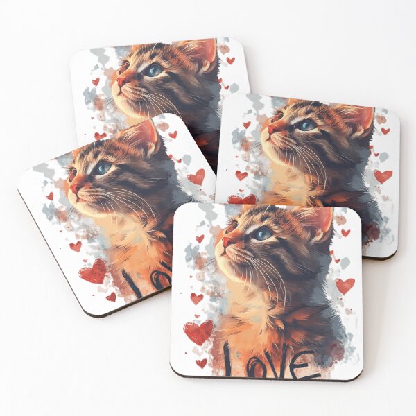 Item preview, Love Cute Cat Happy Valentines Day designed and sold by GearGrafix.