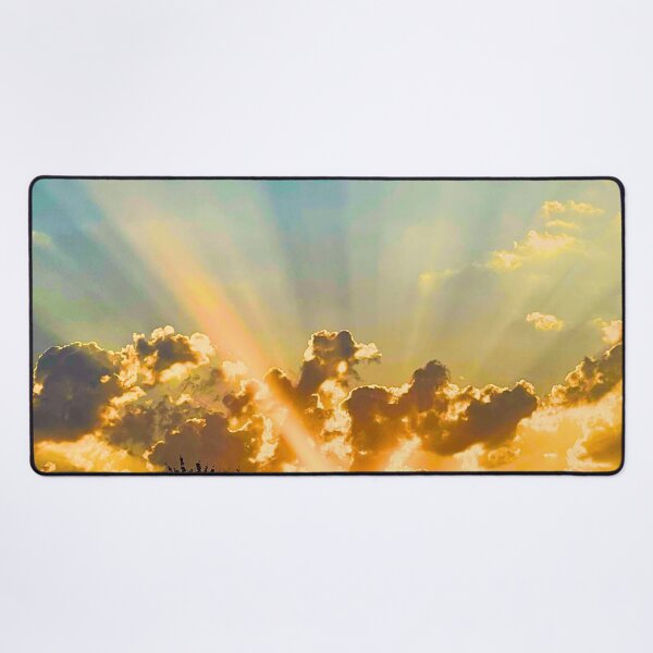 Item preview, Golden Rays Piercing Through Clouds- A Serene Evening Sky designed and sold by Adellisa.