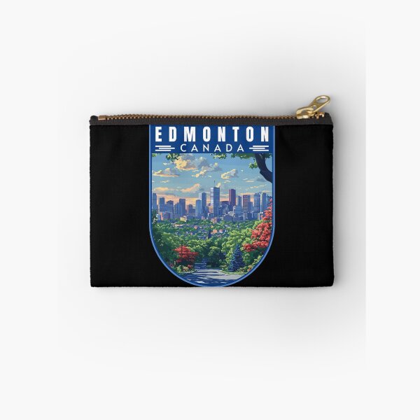Item preview, Edmonton in Alberta Canada Retro Travel Art Landscape designed and sold by MaateoDesign.