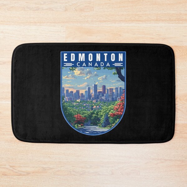 Item preview, Edmonton in Alberta Canada Retro Travel Art Landscape designed and sold by MaateoDesign.