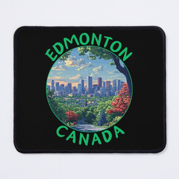 Item preview, Edmonton in Alberta Canada Retro Travel Art Landscape designed and sold by MaateoDesign.