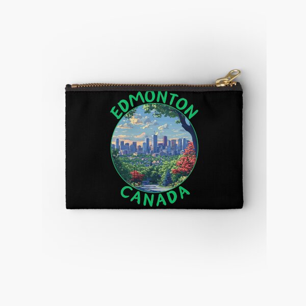 Item preview, Edmonton in Alberta Canada Retro Travel Art Landscape designed and sold by MaateoDesign.