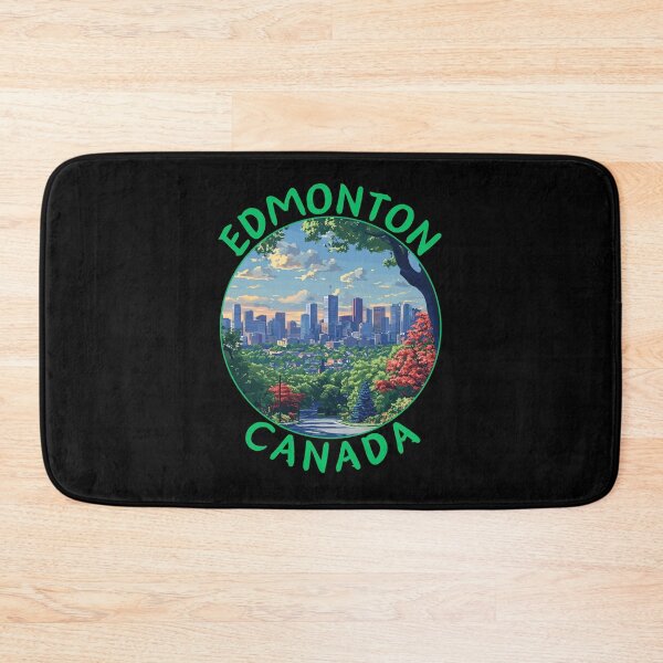 Item preview, Edmonton in Alberta Canada Retro Travel Art Landscape designed and sold by MaateoDesign.