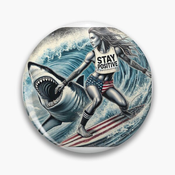 Item preview, Stay Positive, Woman Surfing in Chaos  designed and sold by BL2011.