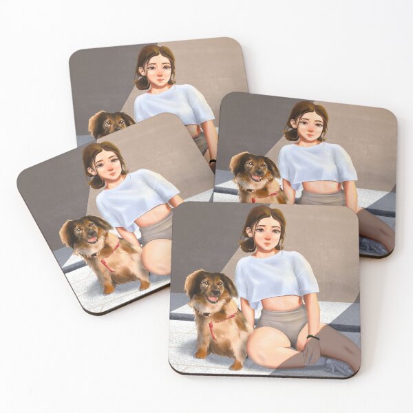 Item preview, Chica con perro designed and sold by DylanArayaArt.