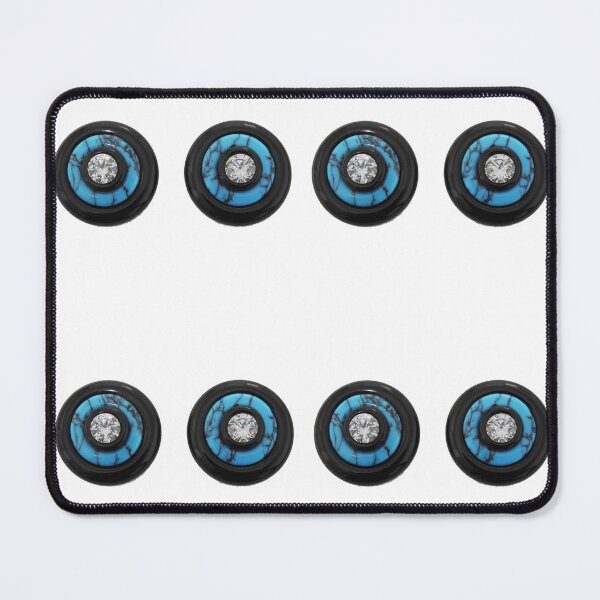 Item preview, Onyx & Turquoise Gemstones Forming Eye Design designed and sold by DigitalGemArt.