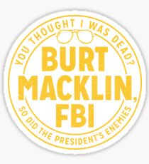 Parks and Rec Burt Macklin FBI Sticker