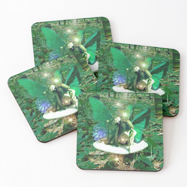 Item preview, Fairy Love faerie friends pixie girl butterfly wings on wild mushroom designed and sold by GreyForest.