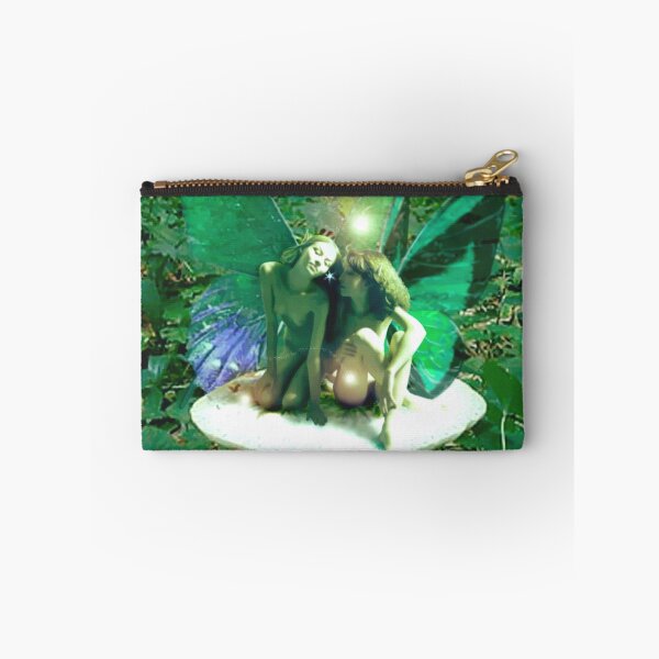 Item preview, Fairy Love faerie friends pixie girl butterfly wings on wild mushroom designed and sold by GreyForest.
