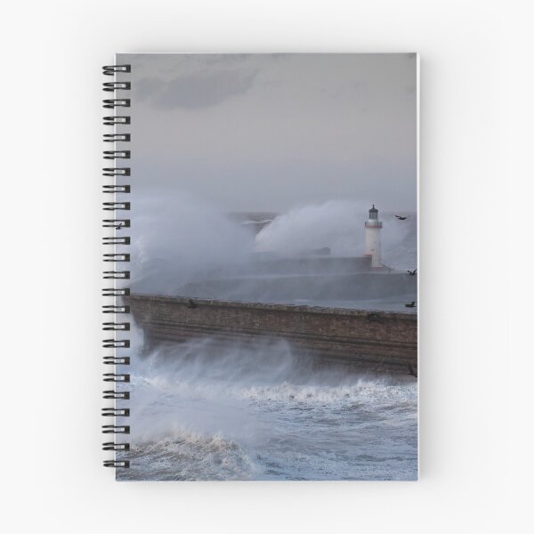 Item preview, Whitehaven Lighthouse under siege from Storm Eowyn designed and sold by RedGrouse.