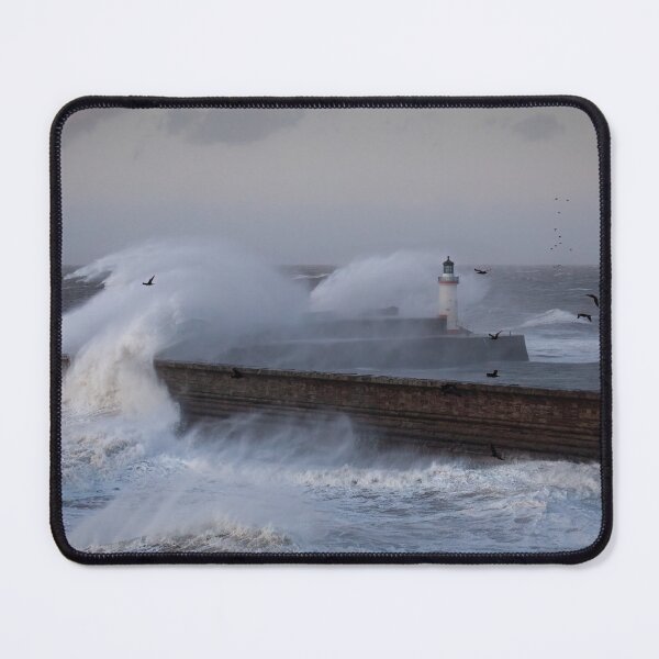 Item preview, Whitehaven Lighthouse under siege from Storm Eowyn designed and sold by RedGrouse.