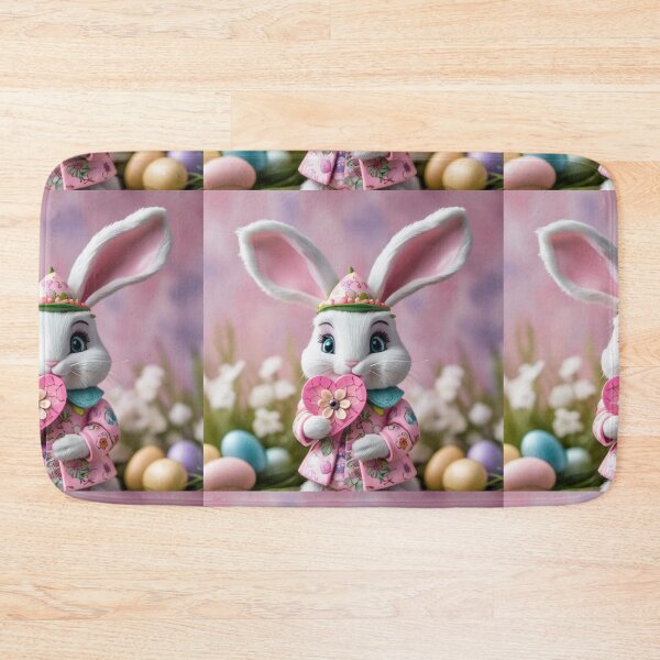 Item preview, Cute Easter bunny with heart, Easter 2025, Easter eggs, pink, gift for her, Easter decoration designed and sold by Coolparrotgirl.