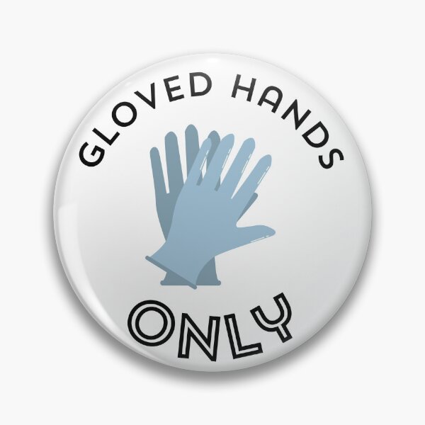 Item preview, Gloved Hands Only Label, Wear Gloves Here designed and sold by quiet-charm.
