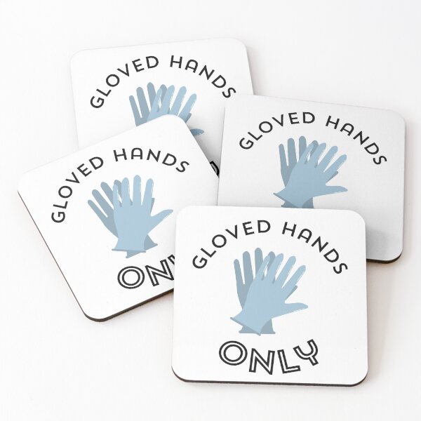 Item preview, Gloved Hands Only Label, Wear Gloves Here designed and sold by quiet-charm.