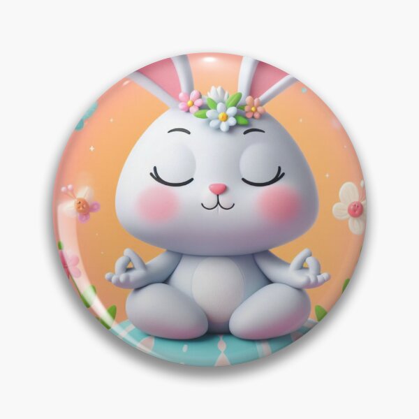Item preview, Cute Easter bunny meditating, Easter 2025, Easter eggs, Easter decoration designed and sold by Coolparrotgirl.