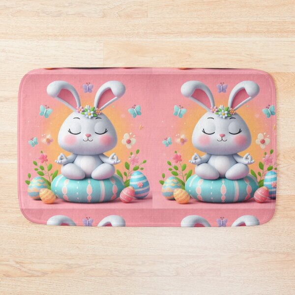 Item preview, Cute Easter bunny meditating, Easter 2025, Easter eggs, Easter decoration designed and sold by Coolparrotgirl.
