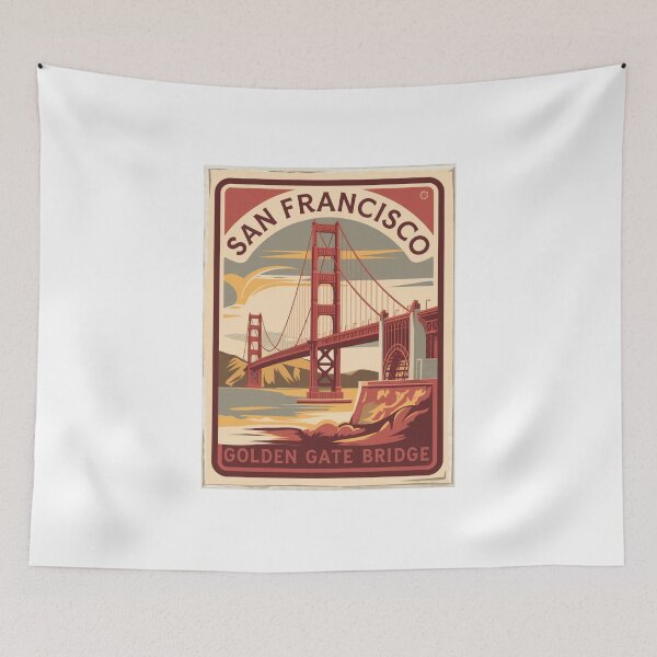 Item preview, San Francisco Golden Gate Bridge Retro designed and sold by Mateusz Majcherek.