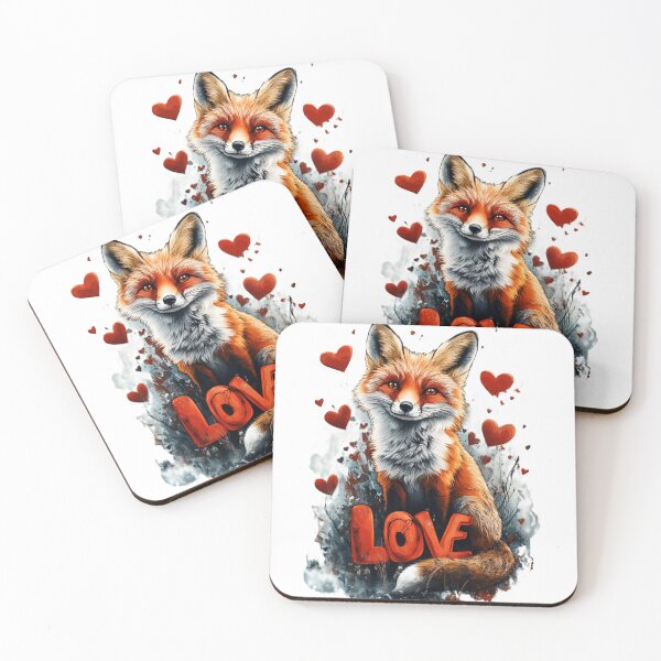 Item preview, Love Cute Fox Happy Valentines Day designed and sold by GearGrafix.
