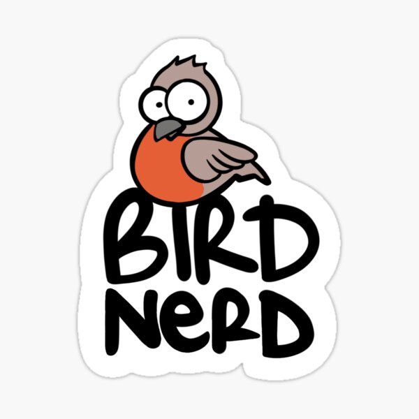 Aperçu de l'œuvre Nerd des oiseaux – Robin créée et vendue par Antipodebird.