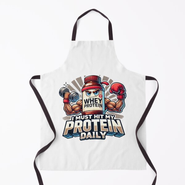 Item preview, I Must Hit My Protein Daily - Cartoon Whey Protein with Boxing Gloves designed and sold by Designeerguy.