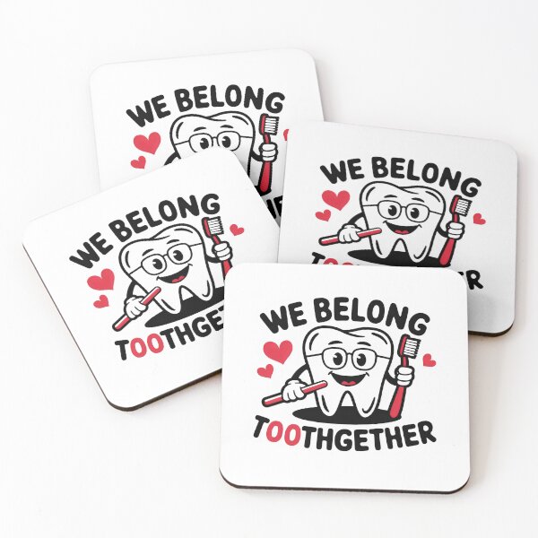 Item preview, We belong toothgether happy valentines day 2025 designed and sold by VividDripCo.