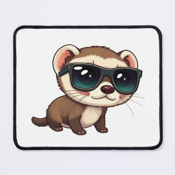 Item preview, Ferret Wearing Cool Sunglasses designed and sold by OhshunStudios.