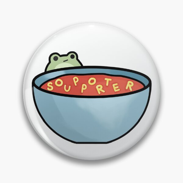 Item preview, Soupporter Frog (white background) designed and sold by BeeCraftyCo.