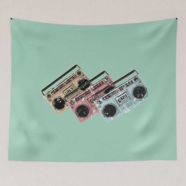 Item preview, Pink teal boomboxes designed and sold by TaraPen.