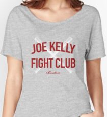 Red Tee Joe Kelly Fight Club Shirt for Boston Fans Women's Relaxed Fit T-Shirt