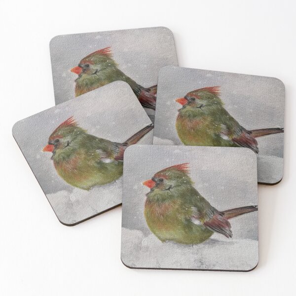 Item preview, Winter cardinal bird designed and sold by LindaSefcicArt.