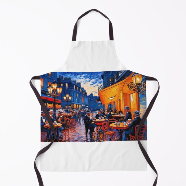 Item preview, A vibrant Parisian cafe terrace at dusk designed and sold by EtCreative.