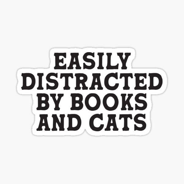 Artikel-Vorschau von Leicht durch Bücher und Katzen ablenkbar, designt und verkauft von hautehub.