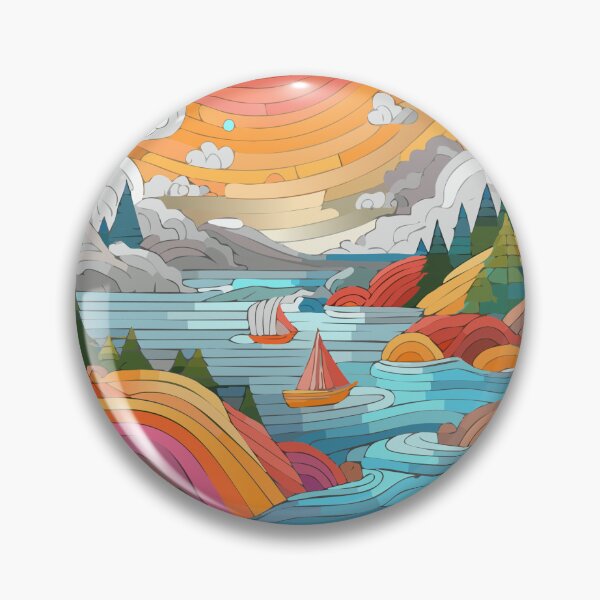 Item preview, Sun seacape ocean sea the sky the sun boats trees mountains designed and sold by Beachboy77.
