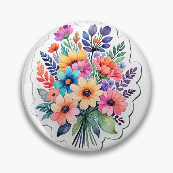 Item preview, Colorful Wildflower Bouquet Sticker designed and sold by FluidForms.