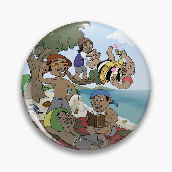 Item preview, Pōhutukawa tree summer picnic scene (bro'Town boys) designed and sold by The bro'Town Shop.
