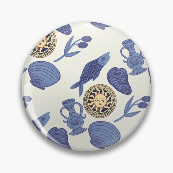 Item preview, Mediterranean Dream Pattern – Sun, Sea, and Olive Aesthetic - Illustration Jemma Jamie Skidmore  designed and sold by Jemma Jamie Skidmore.