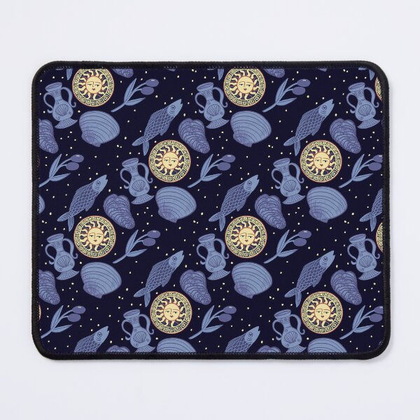 Item preview, Mediterranean midnight blue Dream Pattern – coffee  Sun, Sea, and Olive Aesthetic - Illustration Jemma Jamie Skidmore  designed and sold by Jemma Jamie Skidmore.