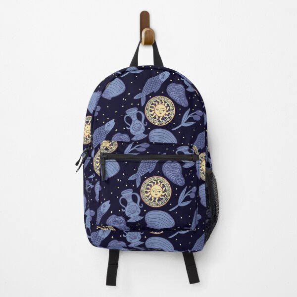 Item preview, Mediterranean midnight blue Dream Pattern – coffee  Sun, Sea, and Olive Aesthetic - Illustration Jemma Jamie Skidmore  designed and sold by Jemma Jamie Skidmore.