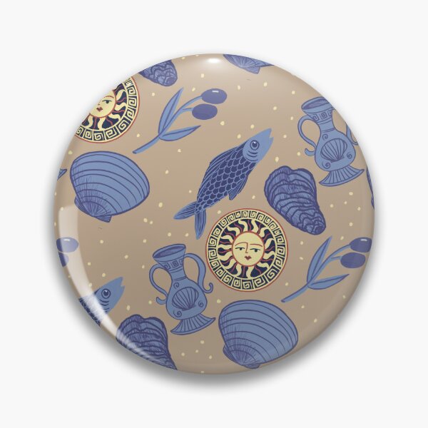 Item preview, Mediterranean Dream Pattern – Coffee  Sun, Sea, and Olive Aesthetic - Illustration Jemma Jamie Skidmore  designed and sold by Jemma Jamie Skidmore.