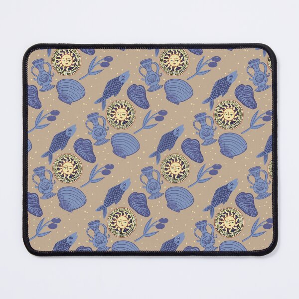 Item preview, Mediterranean Dream Pattern – Coffee  Sun, Sea, and Olive Aesthetic - Illustration Jemma Jamie Skidmore  designed and sold by Jemma Jamie Skidmore.