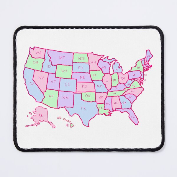 Item preview, United States Map in Pastel designed and sold by Rayre1997.