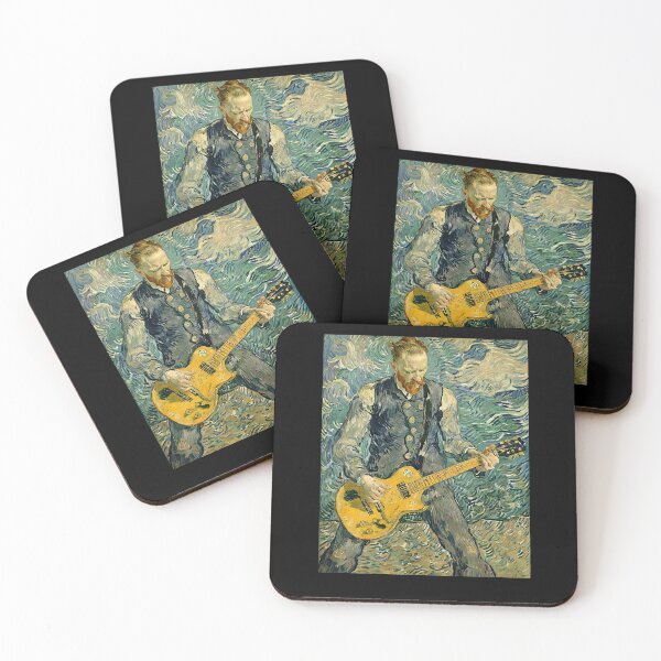 Item preview, Van Gogh Rocker Guitar Player Music Art Portrait Painting  designed and sold by Mystikos Art.