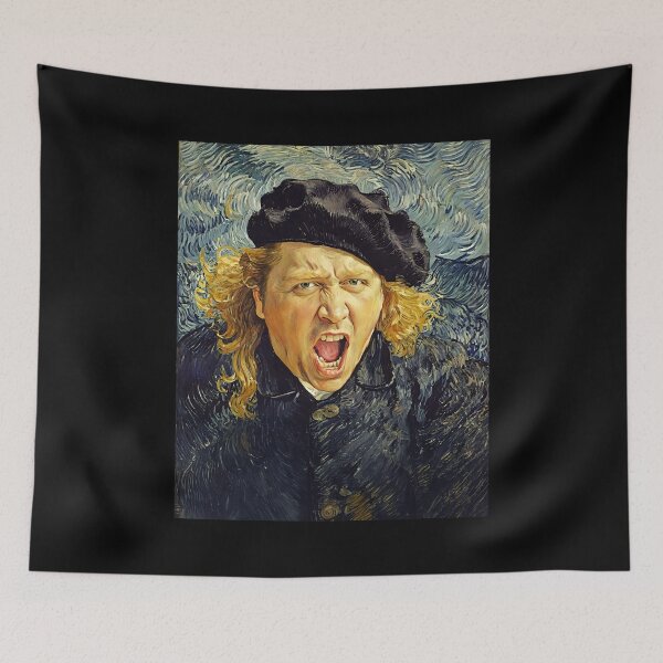 Item preview, Van Gogh Style Screaming Sam Kinison Portrait  designed and sold by Mystikos Art.
