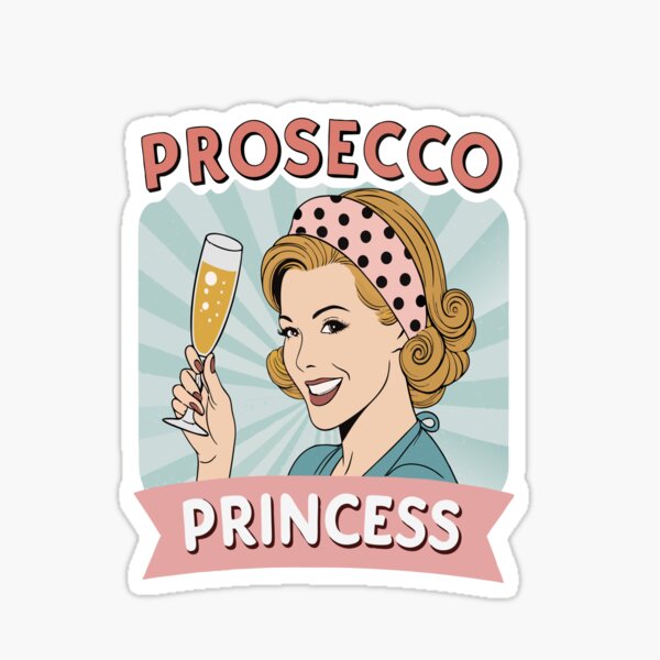 Item preview, Prosecco Princess Luxurious Chic Elegant Wine Lover Funny designed and sold by PunnyProducts.