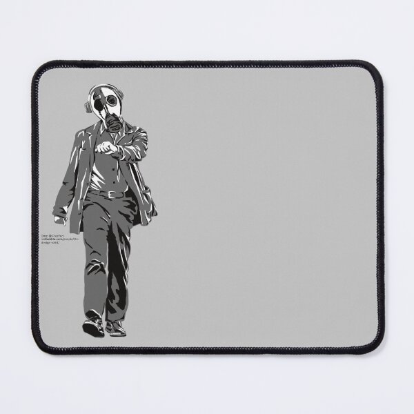 Item preview, meme walking w/ gas mask headphones designed and sold by Funt-Case.