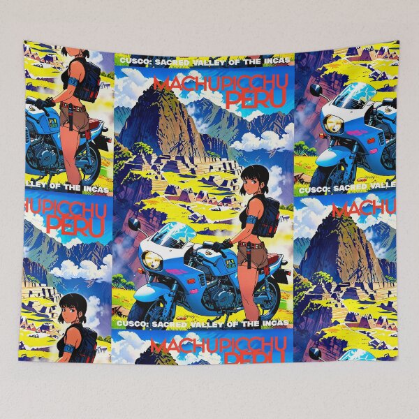 Item preview, MACHU PICCHU - PERU Van Trip Sticker with Cute 80s Vintage Travel Anime Design designed and sold by UrbanTRIP.