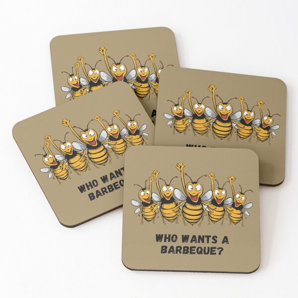 Item preview, FUNNY WASPS, WHO WANTS A BARBEQUE designed and sold by Danicus666.